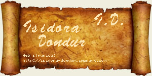 Isidora Dondur vizit kartica